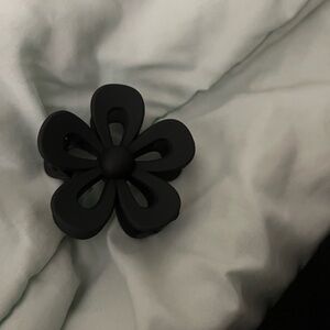 Black Flower Hair Clip